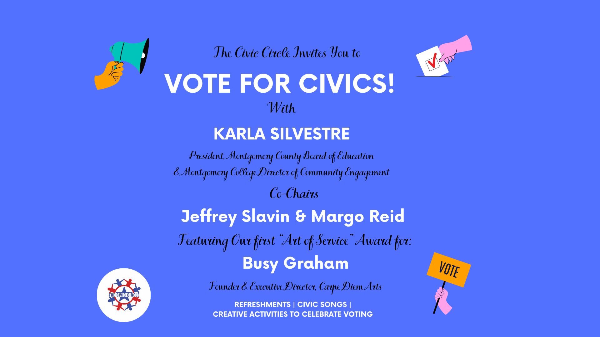 Vote for Civics Banner